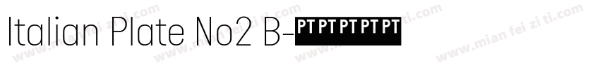 Italian Plate No2 B字体转换